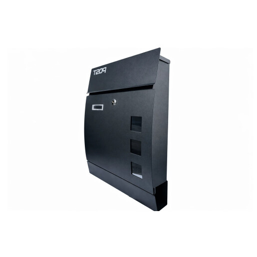 Cutie postala otel zincat, Design Modern, Negru
