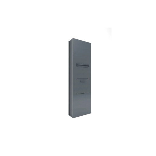 Stalp aluminiu Deluxe, cutie primire colete si primire cutie postala integrata, 600x250mm, 2000mm inaltime