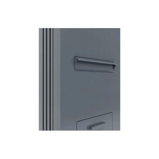 Stalp aluminiu Deluxe, cutie primire colete si primire cutie postala integrata, 600x250mm, 2000mm inaltime