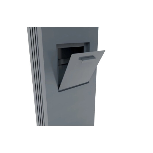 Stalp aluminiu Deluxe, cutie primire colete si primire cutie postala integrata, 600x250mm, 2000mm inaltime