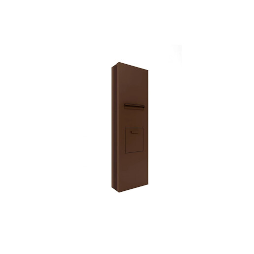 Stalp aluminiu Deluxe, cutie primire colete si primire cutie postala integrata, 600x250mm, 2000mm inaltime