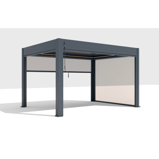 Plasa Umbrire Anti-UV pentru Pergola, 3000x2500mm, Dimensiune 2770x2288mm, Cadru Gri RAL 7016