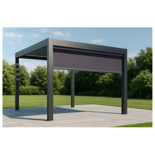 Plasa Umbrire Anti-UV pentru Pergola, 3000x2500mm, Dimensiune 2770x2288mm, Cadru Gri RAL 7016