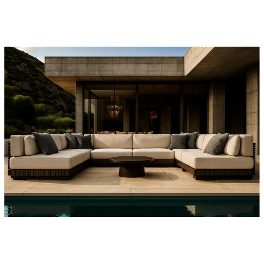 Set mobilier premium din aluminiu, pentru terasa/gradina/balcon, model Kyoto RHO