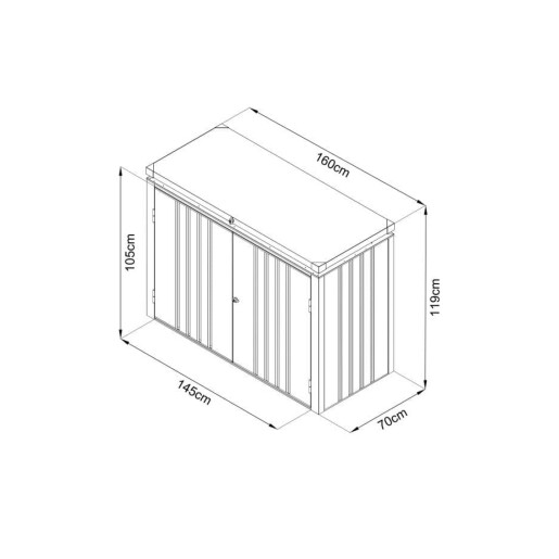 Magazie depozitare gradina WonderBox, casuta depozitare unelte, Premium, Otel zincat