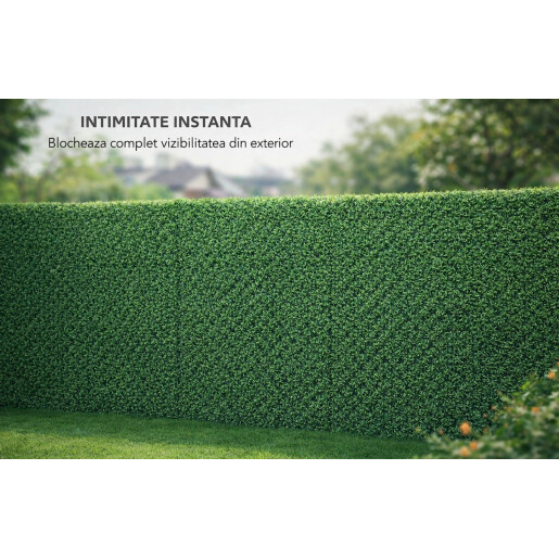 Plasa gard viu artificial, imitatie Gard Viu, plasa paravan verde, 1.5x10metri, Virtuoso