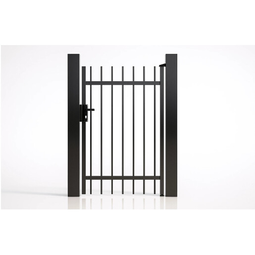 Poarta pietonala aluminiu 900x1800 mm, model Light Straight, negru