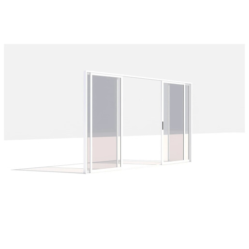 Paravan din Sticla Securizata, 3 Foi, pentru Pergola cu Latime 3000mm si Inaltime 2500mm, Sticla 8mm, Alb