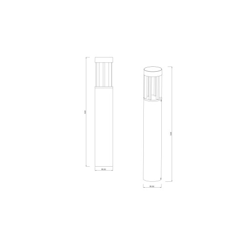 Stalp iluminat exterior LUGO, aplica LED, aluminiu