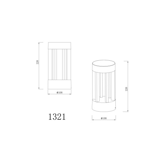 Lampa de exterior LUGO, aplica LED, aluminiu