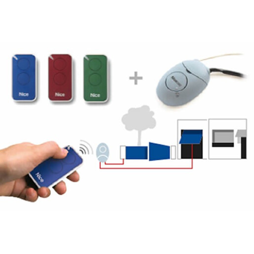 Kit Nice cu 3 telecomenzi Inti2 si receptor OX2, IntiKit