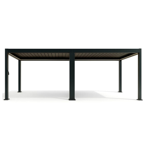 Pergola Bioclimatica X 2.0, Aluminiu, 4x8m, LED Lumina Calda, Gri Antracit
