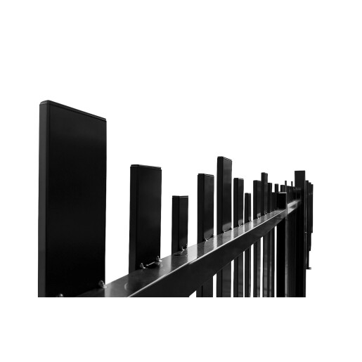 Poarta auto batanta aluminiu 3000x1800 mm, model Light Wave, negru