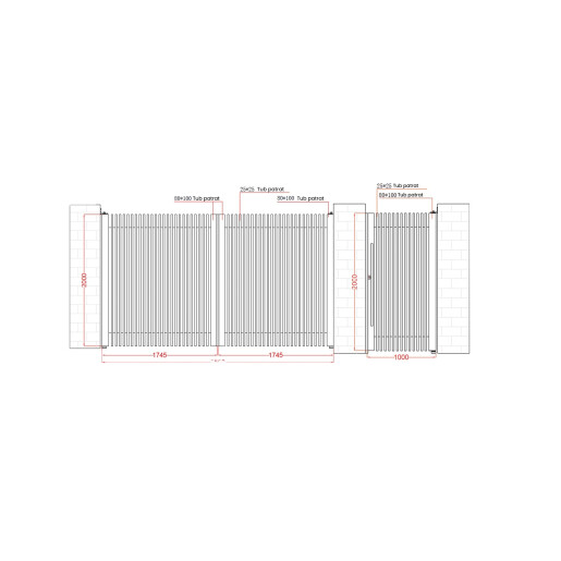 Set porti aluminiu 1000x2000 + 3000x2000 mm, model Supernova, gri antracit (Signature)