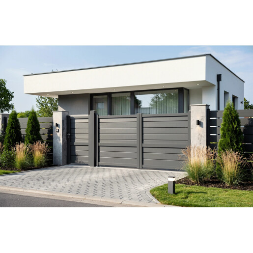 Set porti aluminiu 900x1800 + 3000x1800 mm, model Baldur, maro
