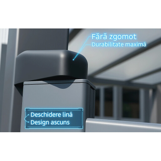 Set porti aluminiu 900x1800 + 3000x1800 mm, model Baldur, maro