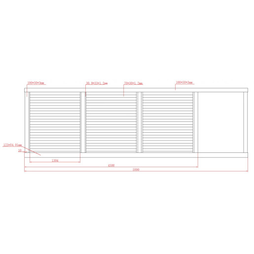 Poarta autoportanta aluminiu 5800x1800 mm, model Jaluzea, gri antracit