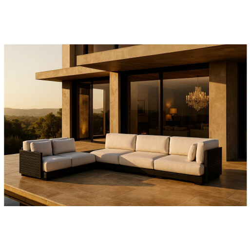 Set mobilier premium din aluminiu, pentru terasa/gradina/balcon, model Kyoto GAMA