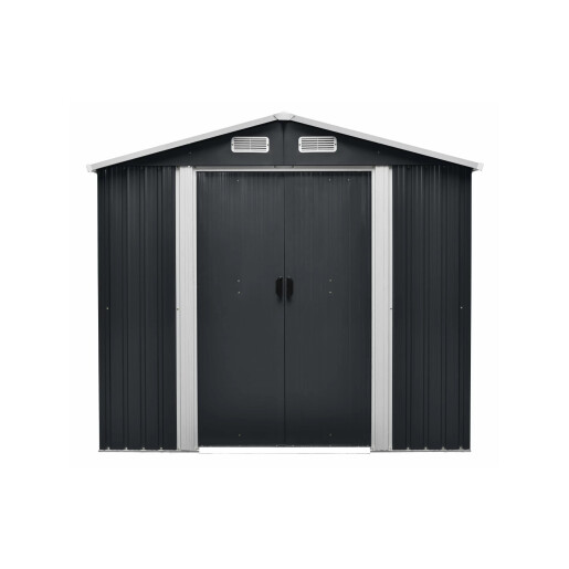 Magazie tip casuta depozitare gradina EasyBox 4m2, casuta depozitare unelte, Basic, Otel zincat