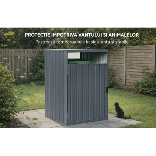 Magazie depozitare tomberoane gunoi MultiBin, depozitare pubela gunoi, Basic, Otel zincat