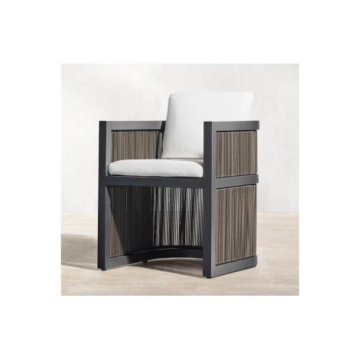 Set masa dining cu 6 scaune, premium, din aluminiu, pentru terasa/gradina/balcon, model Bari