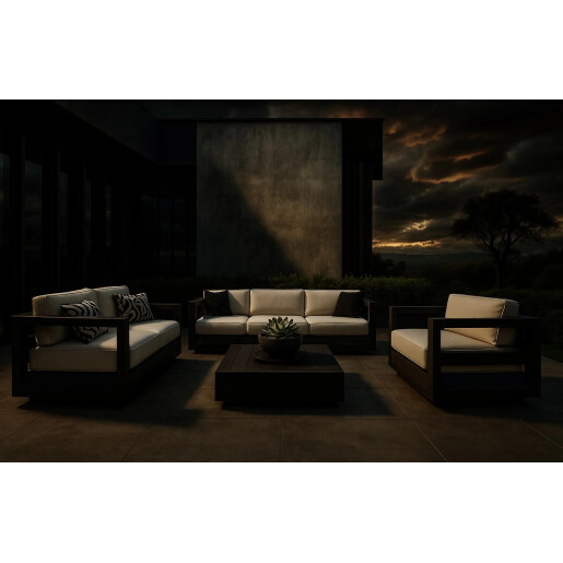 Set mobilier premium din aluminiu, pentru terasa/gradina/balcon, model Dubai