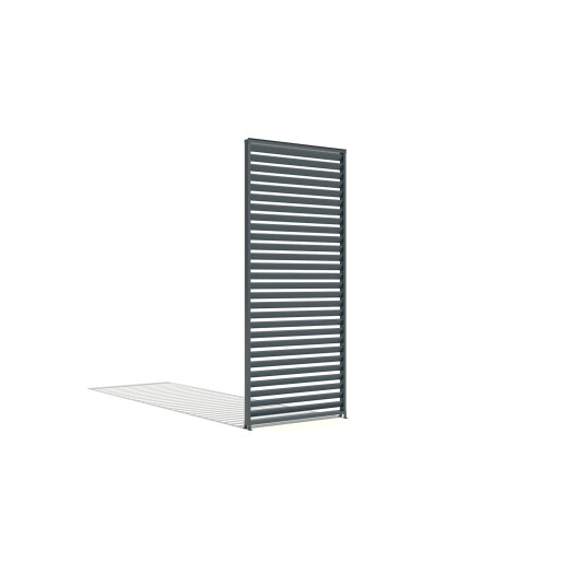 Paravan din Jaluzele Ajustabile Manual pentru Pergola, 922x2285mm, Structura Gri RAL 7016
