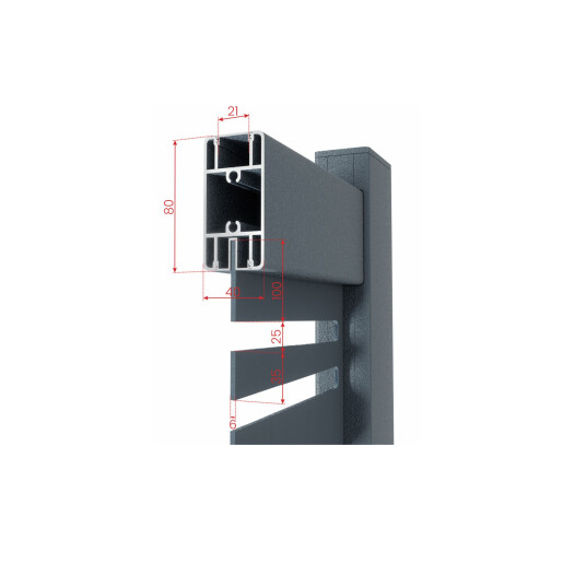 Poarta culisanta glisanta metalica din aluminiu, prefabricata, model Poseidon