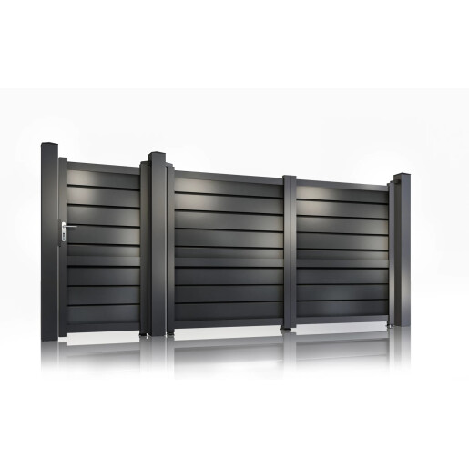 Set porti aluminiu 900x1800 + 3000x1800 mm, model Baldur, gri antracit
