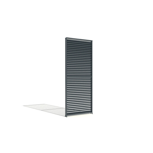 Paravan din Jaluzele Ajustabile Manual pentru Pergola, 1230x2285mm, Structura Gri RAL 7016