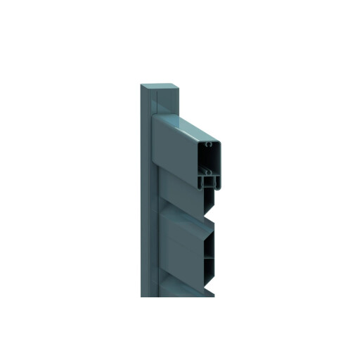 Poarta culisanta aluminiu 4000x2000 mm, model Jaluzea Deluxe, gri antracit