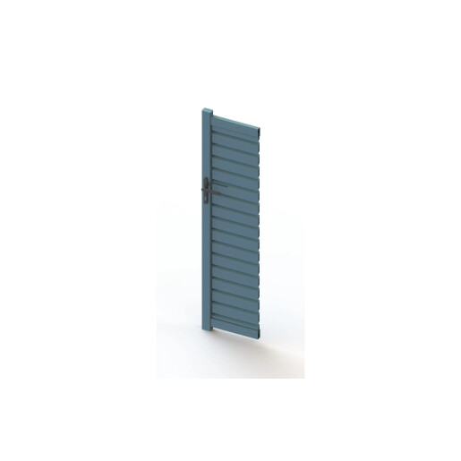 Poarta culisanta aluminiu 3000x1800 mm, model Jaluzea Deluxe, gri antracit