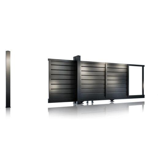 Poarta autoportanta aluminiu 5800x1800 mm, model Baldur, gri antracit