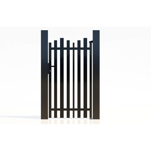 Poarta pietonala aluminiu 900x1800 mm, model Light Wave, negru