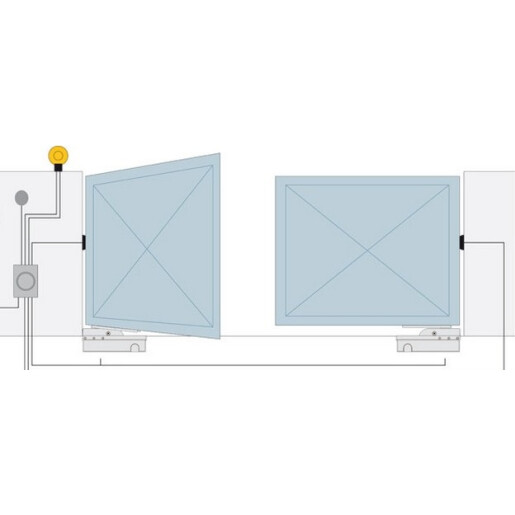 Automatizare porti batante 2x2,3m, Nice X-FABKIT 2124