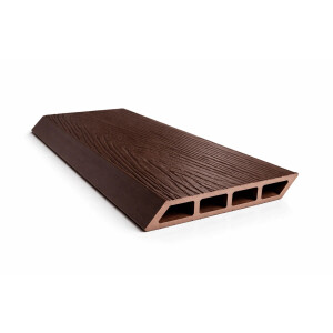 Placa gard WPC forma romb, 3D, culoare Maro, Dimensiune 120x4000mm, Grosime 20.5mm