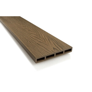 Placa de gard 3D, din compozit de lemn si plastic WPC, culoare maro, 150 x 20 mm, lungime 2m sau 4 m
