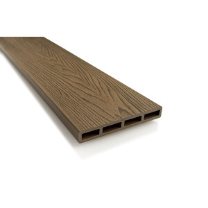 Placa Gard 3D Ambele Fete Textura Lemn WPC Maro, Dimensiune 150x20mm, Lungime 2m sau 4m