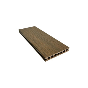 Placa WPC decking antichizat /dungi stejar inchis, gol rotund Dimensiune: 146x22.8mm, Lungime: 3800mm