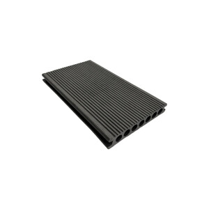 Placa WPC decking antichizat /dungi WPC gri deschis, gol rotund Dimensiune: 146x22.8mm, Lungime: 3800mm