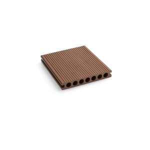 Placa Deck 3D Maro din WPC 145x24mm, L 3800mm, Structura cu Gol Rotund pentru Rezistenta Sporita.