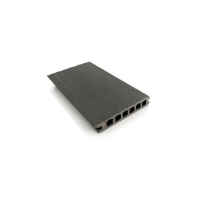Placa deck terasa WPC PREMIUM, tip pardoseala/dusumea WPC, placa co extrudata, 145x22mm, gri lemn, model No Gap 3800 mm