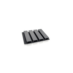 Riflaj WPC canelat negru, Dimensiune: 219x26mm, Lungime 3600mm