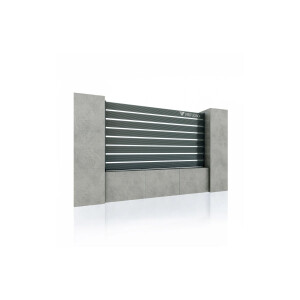 Gard WPC Cu Placaj Ares Aluminiu, Hard Strips