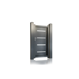 Poarta pietonala aluminiu 900x1800 mm, model Thor, gri antracit