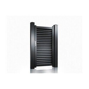 Poarta pietonala aluminiu 900x1800 mm, model Jaluzea Suprem, negru