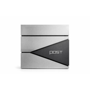 Cutie postala otel zincat, Design Modern, Gri antracit, Argintiu si Negru