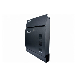 Cutie postala otel zincat, Design Modern, Negru