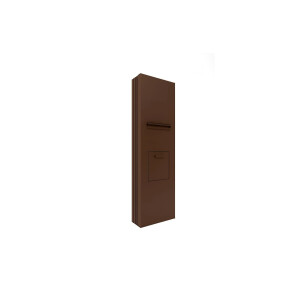 Stalp aluminiu Deluxe, cutie primire colete si primire cutie postala integrata, 600x250mm, 2000mm inaltime