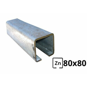 Sina pentru poarta autoportanta 80x80 zincata - 2.9m